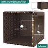 image:imageYITAHOME 100 Gallon Large Outdoor Deck Box Waterproof Resin Storage Box Lockable Indoor Outdoor Storage Container for Patio Furniture Cushions Pool Accessories Garden Tools WhiteBrown