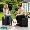 image:imageYITAHOME 100 Gallon Large Outdoor Deck Box Waterproof Resin Storage Box Lockable Indoor Outdoor Storage Container for Patio Furniture Cushions Pool Accessories Garden Tools WhiteBlack