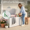 image:imageYITAHOME 100 Gallon Large Outdoor Deck Box Waterproof Resin Storage Box Lockable Indoor Outdoor Storage Container for Patio Furniture Cushions Pool Accessories Garden Tools WhiteWhite