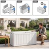 image:imageYITAHOME 100 Gallon Large Outdoor Deck Box Waterproof Resin Storage Box Lockable Indoor Outdoor Storage Container for Patio Furniture Cushions Pool Accessories Garden Tools WhiteWhite