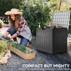 image:imageYITAHOME 100 Gallon Large Outdoor Deck Box Waterproof Resin Storage Box Lockable Indoor Outdoor Storage Container for Patio Furniture Cushions Pool Accessories Garden Tools WhiteDark Gray