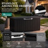 image:imageYITAHOME 100 Gallon Large Outdoor Deck Box Waterproof Resin Storage Box Lockable Indoor Outdoor Storage Container for Patio Furniture Cushions Pool Accessories Garden Tools WhiteBlackSliver