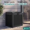 image:imageYITAHOME 100 Gallon Large Outdoor Deck Box Waterproof Resin Storage Box Lockable Indoor Outdoor Storage Container for Patio Furniture Cushions Pool Accessories Garden Tools WhiteBlack
