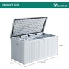 image:imageYITAHOME 100 Gallon Large Outdoor Deck Box Waterproof Resin Storage Box Lockable Indoor Outdoor Storage Container for Patio Furniture Cushions Pool Accessories Garden Tools WhiteWhite