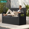 image:imageYITAHOME 100 Gallon Large Outdoor Deck Box Waterproof Resin Storage Box Lockable Indoor Outdoor Storage Container for Patio Furniture Cushions Pool Accessories Garden Tools WhiteBlack