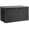 image:imageYITAHOME 100 Gallon Large Outdoor Deck Box Waterproof Resin Storage Box Lockable Indoor Outdoor Storage Container for Patio Furniture Cushions Pool Accessories Garden Tools WhiteBlack