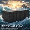 image:imageYITAHOME 100 Gallon Large Outdoor Deck Box Waterproof Resin Storage Box Lockable Indoor Outdoor Storage Container for Patio Furniture Cushions Pool Accessories Garden Tools WhiteDark Black