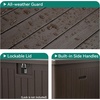 image:imageYITAHOME 100 Gallon Large Outdoor Deck Box Waterproof Resin Storage Box Lockable Indoor Outdoor Storage Container for Patio Furniture Cushions Pool Accessories Garden Tools WhiteDark Brown