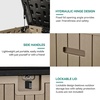 image:imageYITAHOME 100 Gallon Large Outdoor Deck Box Waterproof Resin Storage Box Lockable Indoor Outdoor Storage Container for Patio Furniture Cushions Pool Accessories Garden Tools WhiteBlackBrown