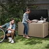 image:imageYITAHOME 100 Gallon Large Outdoor Deck Box Waterproof Resin Storage Box Lockable Indoor Outdoor Storage Container for Patio Furniture Cushions Pool Accessories Garden Tools WhiteBlackBrown