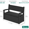 image:imageYITAHOME 100 Gallon Large Outdoor Deck Box Waterproof Resin Storage Box Lockable Indoor Outdoor Storage Container for Patio Furniture Cushions Pool Accessories Garden Tools WhiteBlack