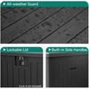 image:imageYITAHOME 100 Gallon Large Outdoor Deck Box Waterproof Resin Storage Box Lockable Indoor Outdoor Storage Container for Patio Furniture Cushions Pool Accessories Garden Tools WhiteBlack