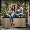 image:imageYITAHOME 100 Gallon Large Outdoor Deck Box Waterproof Resin Storage Box Lockable Indoor Outdoor Storage Container for Patio Furniture Cushions Pool Accessories Garden Tools WhiteBlackBrown
