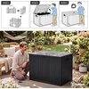 image:imageYITAHOME 100 Gallon Large Outdoor Deck Box Waterproof Resin Storage Box Lockable Indoor Outdoor Storage Container for Patio Furniture Cushions Pool Accessories Garden Tools WhiteDark Black