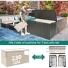 image:imageYITAHOME 100 Gallon Large Outdoor Deck Box Waterproof Resin Storage Box Lockable Indoor Outdoor Storage Container for Patio Furniture Cushions Pool Accessories Garden Tools WhiteLight Brown