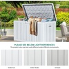 image:imageYITAHOME 100 Gallon Large Outdoor Deck Box Waterproof Resin Storage Box Lockable Indoor Outdoor Storage Container for Patio Furniture Cushions Pool Accessories Garden Tools WhiteWhite
