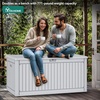 image:imageYITAHOME 100 Gallon Large Outdoor Deck Box Waterproof Resin Storage Box Lockable Indoor Outdoor Storage Container for Patio Furniture Cushions Pool Accessories Garden Tools WhiteWhite