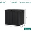 image:imageYITAHOME 100 Gallon Large Outdoor Deck Box Waterproof Resin Storage Box Lockable Indoor Outdoor Storage Container for Patio Furniture Cushions Pool Accessories Garden Tools WhiteDark Black