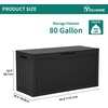 image:imageYITAHOME 100 Gallon Large Outdoor Deck Box Waterproof Resin Storage Box Lockable Indoor Outdoor Storage Container for Patio Furniture Cushions Pool Accessories Garden Tools WhiteBlack Rattan