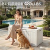 image:imageYITAHOME 100 Gallon Large Outdoor Deck Box Waterproof Resin Storage Box Lockable Indoor Outdoor Storage Container for Patio Furniture Cushions Pool Accessories Garden Tools WhiteWhite