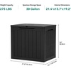 image:imageYITAHOME 100 Gallon Large Outdoor Deck Box Waterproof Resin Storage Box Lockable Indoor Outdoor Storage Container for Patio Furniture Cushions Pool Accessories Garden Tools WhiteBlack Rattan