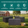 image:imageYITAHOME 100 Gallon Large Outdoor Deck Box Waterproof Resin Storage Box Lockable Indoor Outdoor Storage Container for Patio Furniture Cushions Pool Accessories Garden Tools WhiteBrown