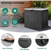 image:imageYITAHOME 100 Gallon Large Outdoor Deck Box Waterproof Resin Storage Box Lockable Indoor Outdoor Storage Container for Patio Furniture Cushions Pool Accessories Garden Tools WhiteDark Gray