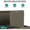 image:imageYITAHOME 100 Gallon Large Outdoor Deck Box Waterproof Resin Storage Box Lockable Indoor Outdoor Storage Container for Patio Furniture Cushions Pool Accessories Garden Tools WhiteLight Brown