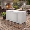 image:imageYITAHOME 100 Gallon Large Outdoor Deck Box Waterproof Resin Storage Box Lockable Indoor Outdoor Storage Container for Patio Furniture Cushions Pool Accessories Garden Tools WhiteWhite