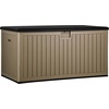 image:imageYITAHOME 100 Gallon Large Outdoor Deck Box Waterproof Resin Storage Box Lockable Indoor Outdoor Storage Container for Patio Furniture Cushions Pool Accessories Garden Tools WhiteBlackBrown