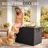 image:imageYITAHOME 100 Gallon Large Outdoor Deck Box Waterproof Resin Storage Box Lockable Indoor Outdoor Storage Container for Patio Furniture Cushions Pool Accessories Garden Tools WhiteDark Black