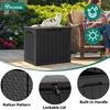 image:imageYITAHOME 100 Gallon Large Outdoor Deck Box Waterproof Resin Storage Box Lockable Indoor Outdoor Storage Container for Patio Furniture Cushions Pool Accessories Garden Tools WhiteDark Black
