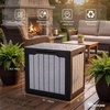 image:imageYITAHOME 100 Gallon Large Outdoor Deck Box Waterproof Resin Storage Box Lockable Indoor Outdoor Storage Container for Patio Furniture Cushions Pool Accessories Garden Tools WhiteBlack  WoodGrain Gray