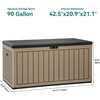image:imageYITAHOME 100 Gallon Large Outdoor Deck Box Waterproof Resin Storage Box Lockable Indoor Outdoor Storage Container for Patio Furniture Cushions Pool Accessories Garden Tools WhiteBlackBrown