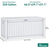 image:imageYITAHOME 100 Gallon Large Outdoor Deck Box Waterproof Resin Storage Box Lockable Indoor Outdoor Storage Container for Patio Furniture Cushions Pool Accessories Garden Tools WhiteWhite