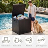 image:imageYITAHOME 100 Gallon Large Outdoor Deck Box Waterproof Resin Storage Box Lockable Indoor Outdoor Storage Container for Patio Furniture Cushions Pool Accessories Garden Tools WhiteDark Black