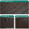 image:imageYITAHOME 100 Gallon Large Outdoor Deck Box Waterproof Resin Storage Box Lockable Indoor Outdoor Storage Container for Patio Furniture Cushions Pool Accessories Garden Tools WhiteBrown