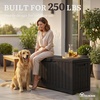 image:imageYITAHOME 100 Gallon Large Outdoor Deck Box Waterproof Resin Storage Box Lockable Indoor Outdoor Storage Container for Patio Furniture Cushions Pool Accessories Garden Tools WhiteBlack Rattan