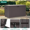 image:imageYITAHOME 100 Gallon Large Outdoor Deck Box Waterproof Resin Storage Box Lockable Indoor Outdoor Storage Container for Patio Furniture Cushions Pool Accessories Garden Tools WhiteBrown