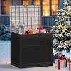 image:imageYITAHOME 100 Gallon Large Outdoor Deck Box Waterproof Resin Storage Box Lockable Indoor Outdoor Storage Container for Patio Furniture Cushions Pool Accessories Garden Tools WhiteDark Gray