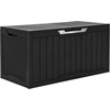 image:imageYITAHOME 100 Gallon Large Outdoor Deck Box Waterproof Resin Storage Box Lockable Indoor Outdoor Storage Container for Patio Furniture Cushions Pool Accessories Garden Tools WhiteBlackSliver
