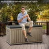 image:imageYITAHOME 100 Gallon Large Outdoor Deck Box Waterproof Resin Storage Box Lockable Indoor Outdoor Storage Container for Patio Furniture Cushions Pool Accessories Garden Tools WhiteBlackBrown