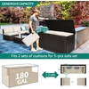 image:imageYITAHOME 100 Gallon Large Outdoor Deck Box Waterproof Resin Storage Box Lockable Indoor Outdoor Storage Container for Patio Furniture Cushions Pool Accessories Garden Tools WhiteBrown