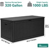 image:imageYITAHOME 100 Gallon Large Outdoor Deck Box Waterproof Resin Storage Box Lockable Indoor Outdoor Storage Container for Patio Furniture Cushions Pool Accessories Garden Tools WhiteBlack