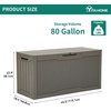image:imageYITAHOME 100 Gallon Large Outdoor Deck Box Waterproof Resin Storage Box Lockable Indoor Outdoor Storage Container for Patio Furniture Cushions Pool Accessories Garden Tools WhiteTaupe Rattan