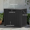 image:imageYITAHOME 100 Gallon Large Outdoor Deck Box Waterproof Resin Storage Box Lockable Indoor Outdoor Storage Container for Patio Furniture Cushions Pool Accessories Garden Tools WhiteBlack Rattan