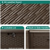 image:imageYITAHOME 100 Gallon Large Outdoor Deck Box Waterproof Resin Storage Box Lockable Indoor Outdoor Storage Container for Patio Furniture Cushions Pool Accessories Garden Tools WhiteDark Brown Rattan