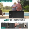 image:imageYITAHOME 100 Gallon Large Outdoor Deck Box Waterproof Resin Storage Box Lockable Indoor Outdoor Storage Container for Patio Furniture Cushions Pool Accessories Garden Tools WhiteBlack