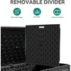 image:imageYITAHOME 100 Gallon Large Outdoor Deck Box Waterproof Resin Storage Box Lockable Indoor Outdoor Storage Container for Patio Furniture Cushions Pool Accessories Garden Tools WhiteBlack Rattan