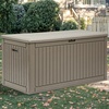 image:imageYITAHOME 100 Gallon Large Outdoor Deck Box Waterproof Resin Storage Box Lockable Indoor Outdoor Storage Container for Patio Furniture Cushions Pool Accessories Garden Tools WhiteLight Brown